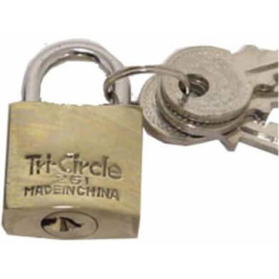 Tri -circle Padlock - Grey, Schlëssel Zoumaache, 20mm