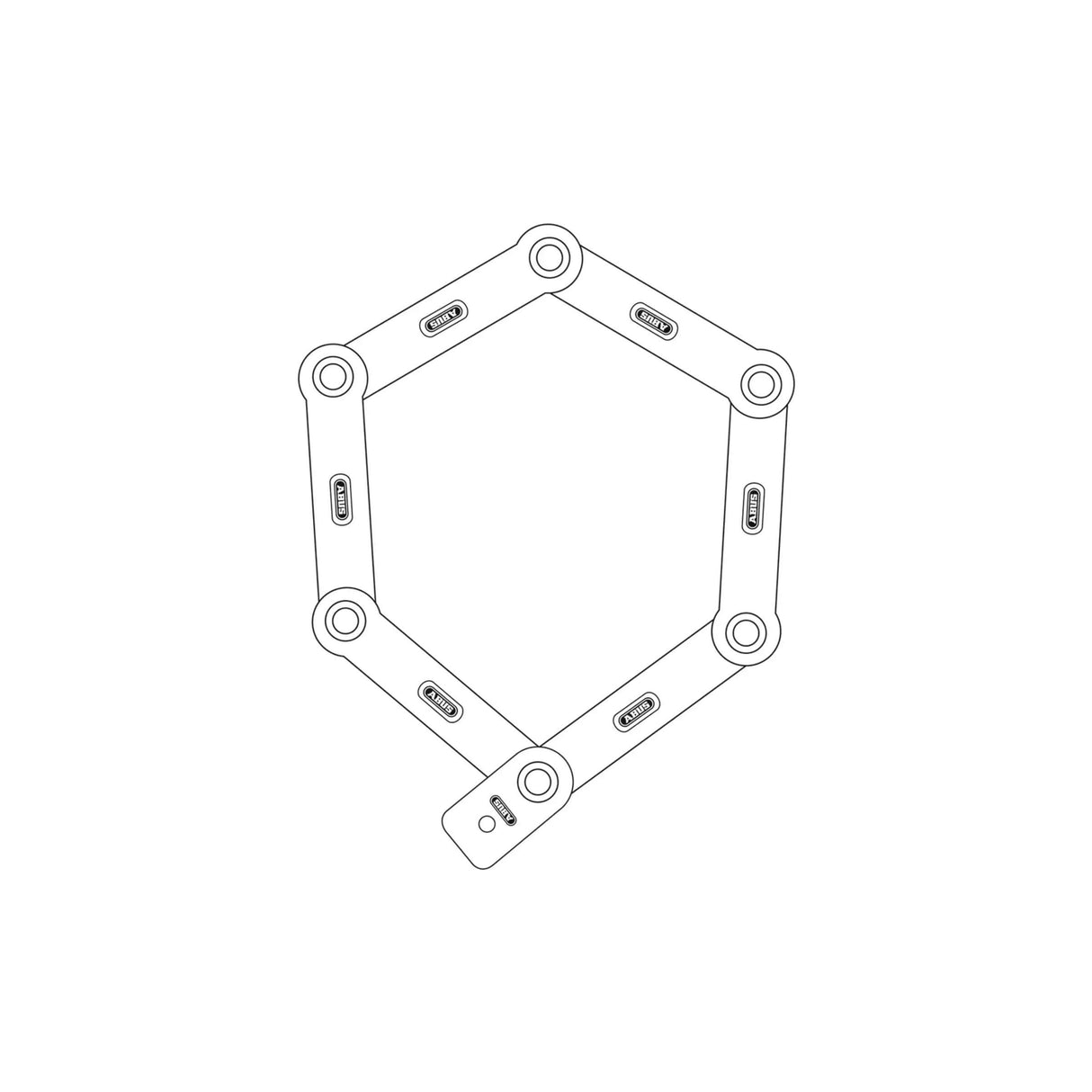 Abus Bordo uGrip 5700 Rood 80cm Fietslot