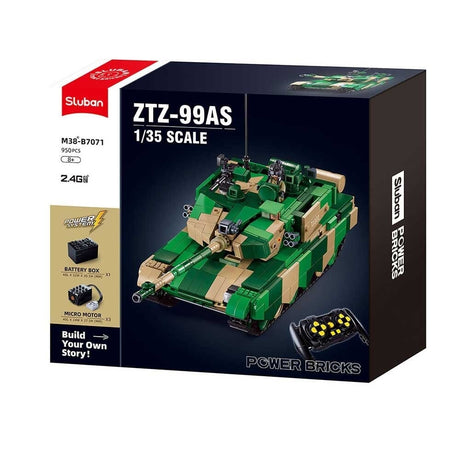 Sluban power bricks tank ztz-99as met afstandsbediening (m38-b7071)
