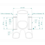 Miche Bracketas Press-Fit 68 x 42mm Evo Max