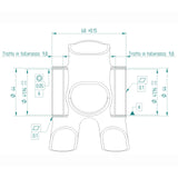 Miche bracketas press-fit 68 x 42mm evo max