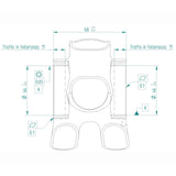 Miche bracketas bb30 68x46mm evo max