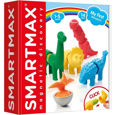 Smartmax my first dinosaurs - magnetische dinosauriërs - 14-delige bouwset met zachte elementen - educatief speelgoed voor peuters - vanaf 1 jaar