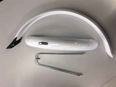 Eurofender stel spatborden 24 inch 58mm pvc wit