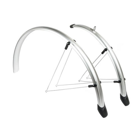 spatbordenset Rapido 28 inch 46 mm kunststof zilver
