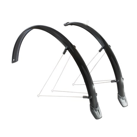 Stel spatborden 28 inch 46 pvc zwart eurofender