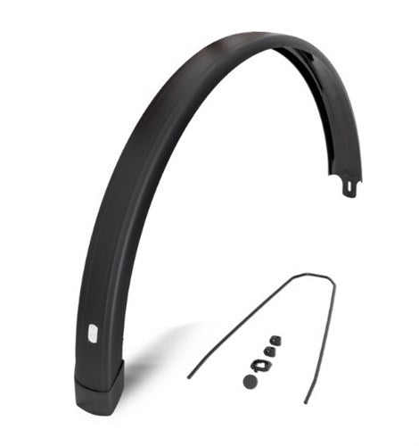 Eurofender achterspatbord 28 inch 72mm vlak mat zwart tempo squa