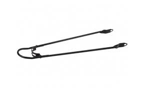 spatbordstang met bumper 28 x 1,5 inch matzwart