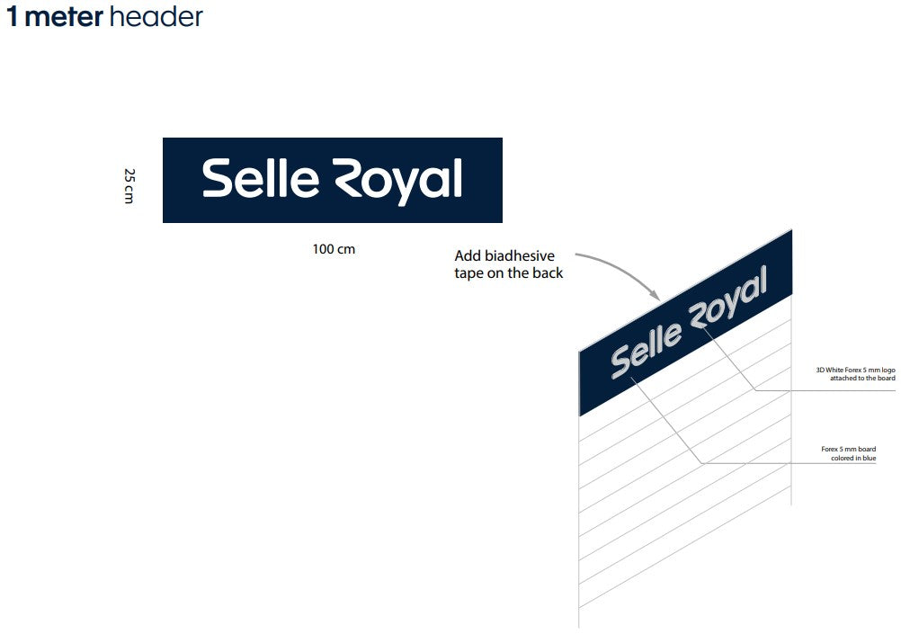 Selle royal selle schapbord 1 meter met logo