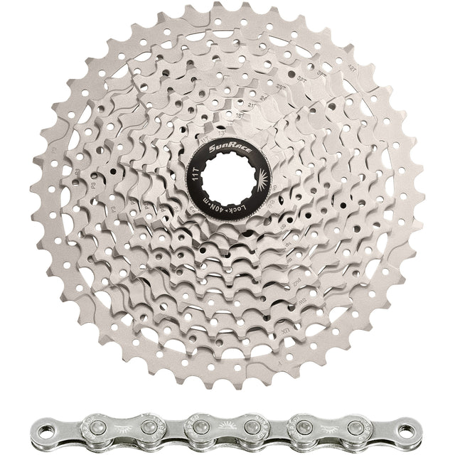 Spanninga sunrace combipack csms3 10v 11-42t met ketting cn10a
