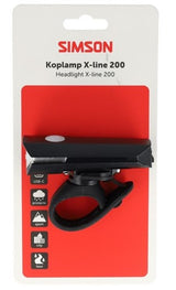 Simson koplamp aurora x-line 200 - usb-c oplaadbaar