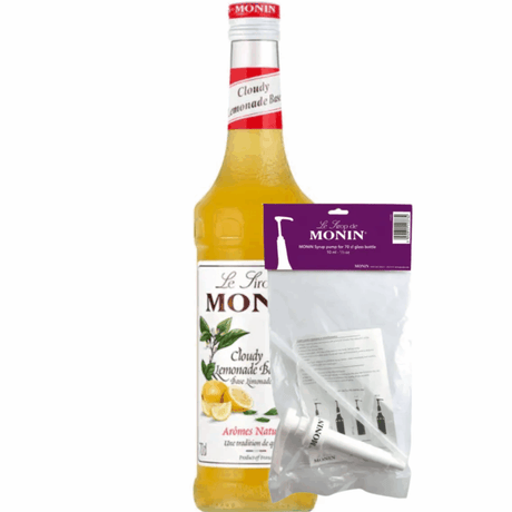 Monin siroop cloudy limonade base (70 cl) + siroop pompje (10ml)