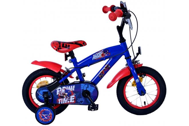 Sonic Prime Prime Children's Bike Boys 12 inch Blue Red Two Hand brakes