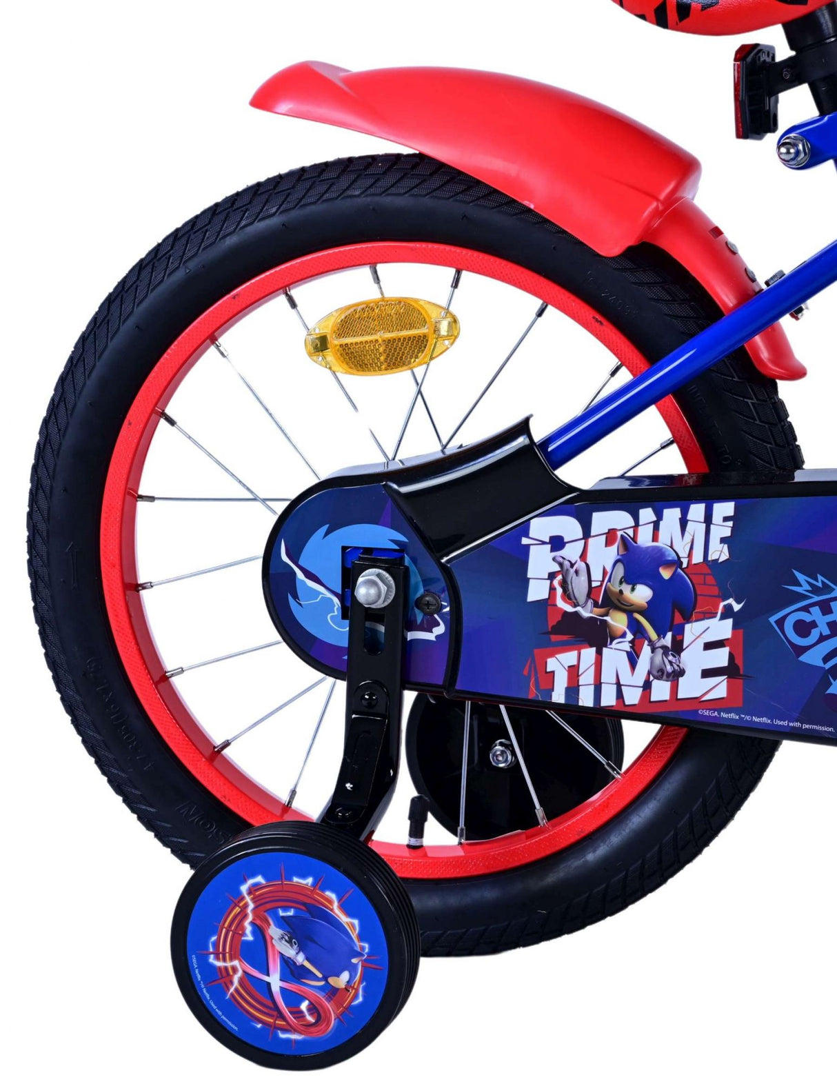 Sonic Prime Prime Children's Bike Boys 16 -calowy niebieski czerwony