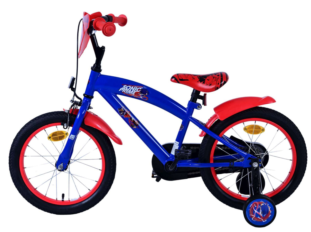 Sonic Prime Prime Child's Bike Boys 16 pouces bleu rouge