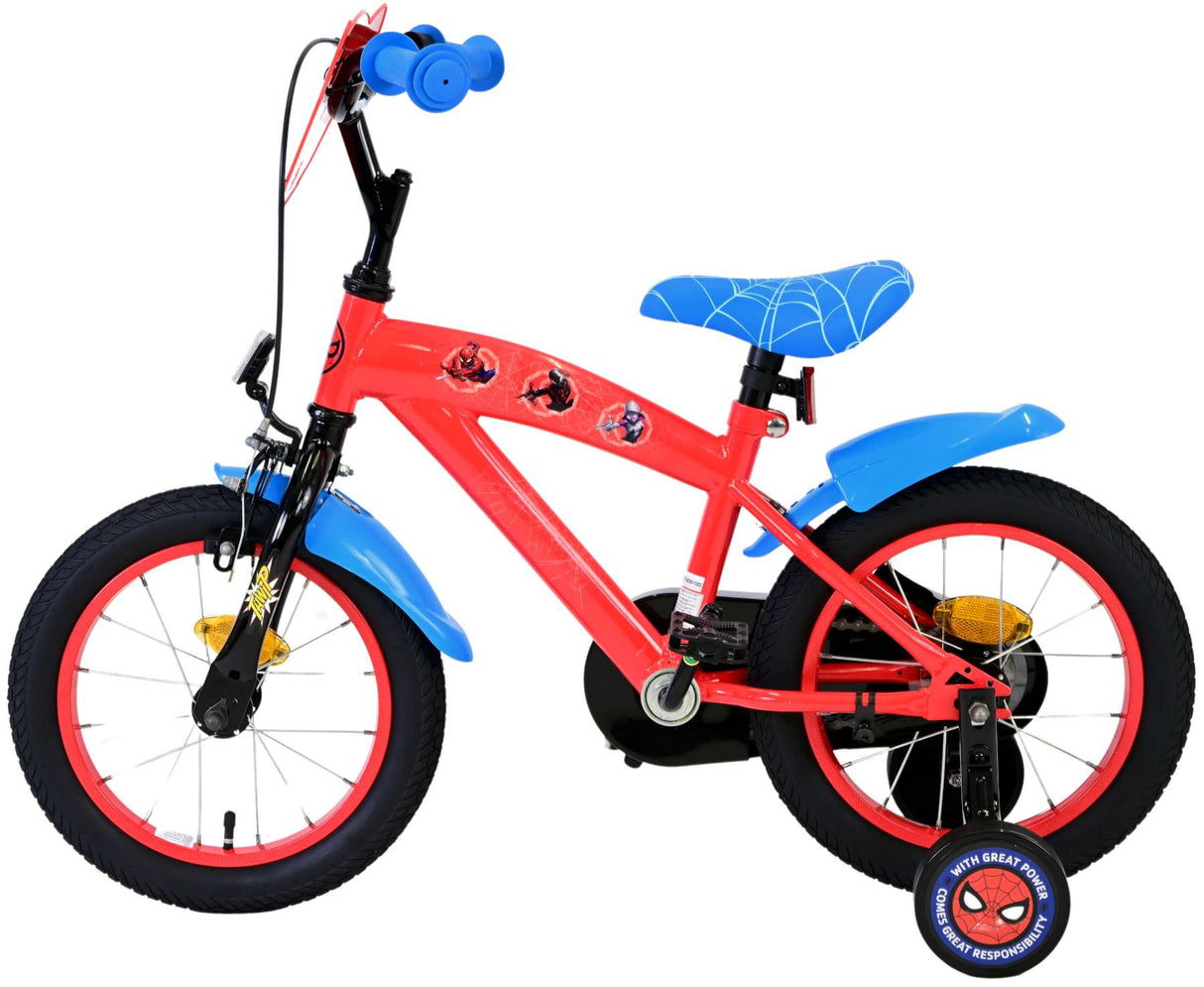 Spiderman Spider-Man Kinderfiets Jongens 14 inch Rood Blauw