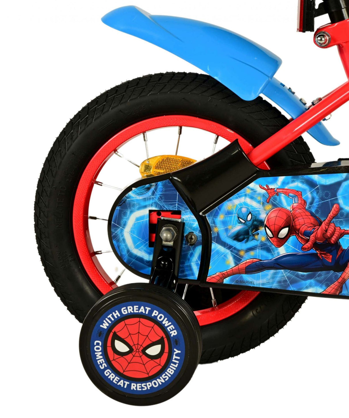 Spiderman Spider-Man Kinderfiets Jongens 12 inch Blauw Rood