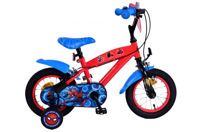 Spiderman Ultimate Spider-Man Children's Bike Boys 12-calowe niebieskie czerwone hamulce ręczne