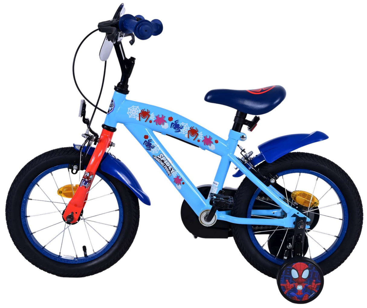 Spidey and his amazing friends spidey children's bike boys 14 inch blue two hand brakes