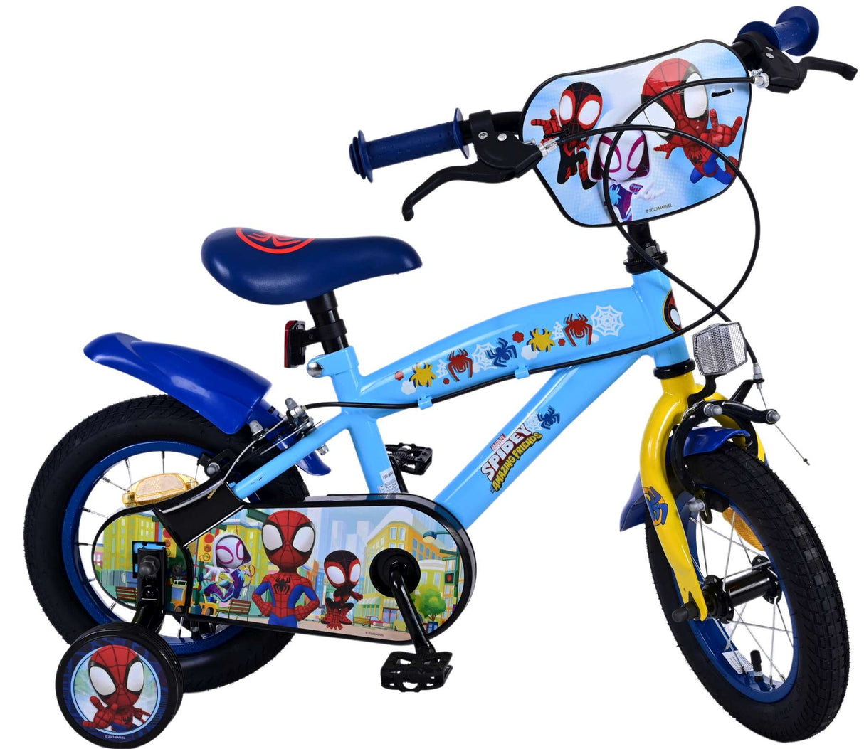 Spidey e i suoi fantastici amici Spidey Children's Bike Boys da 12 pollici blu freni a due mani