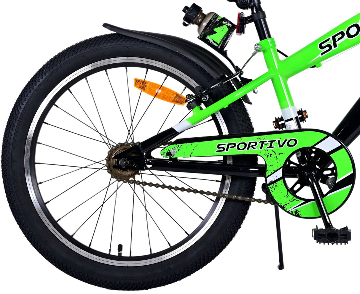 Volare Sportivo Kanner Bike Boys 20 Zoll gréng zwee Hand Bremsen