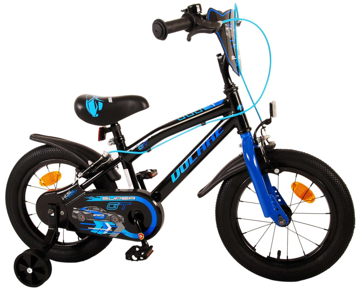 Volare Super GT Children's Bike - Boys - 14 Inch - Blue - Two Hand Brakes