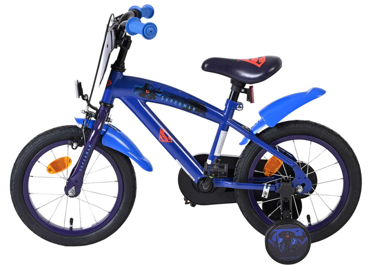 Volare superman kinderfiets - jongens - 14 inch - blauw