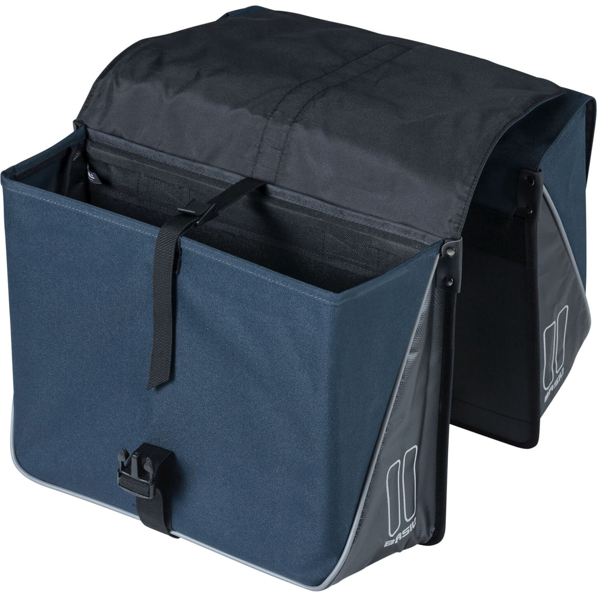 Basile Forte duebel Vëlo Bag, Waasser -Rellent, Navine Black, 35L