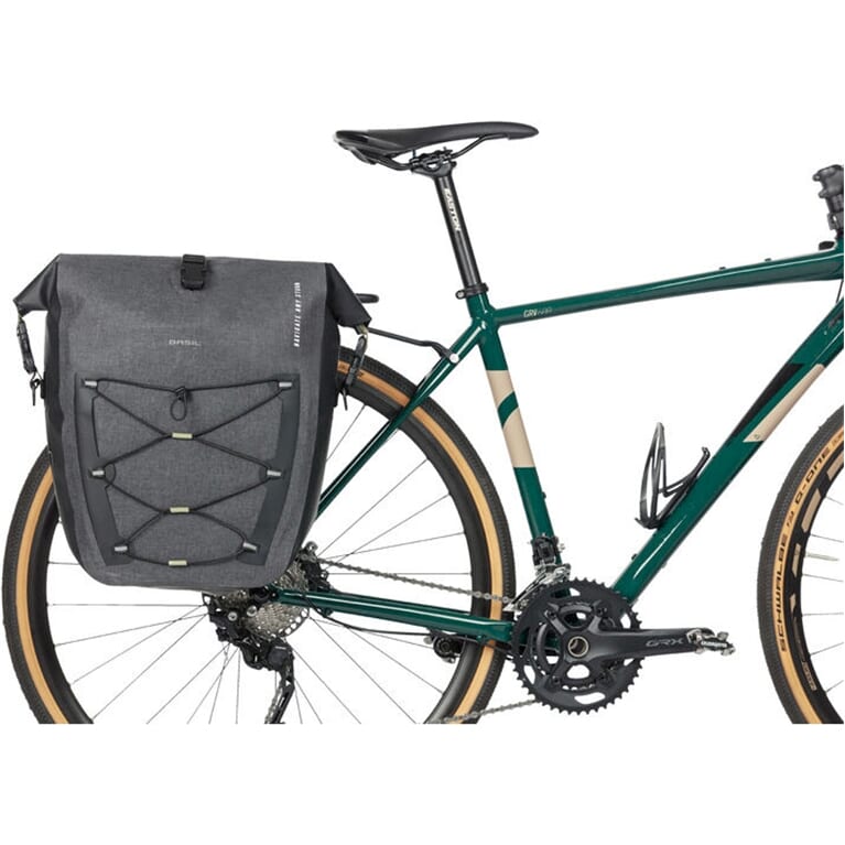 Basil Navigator Storm Mik Side Bicycle Bag - Sporty og funksjonell enkelt sykkelpose - Svart - 100% vanntett