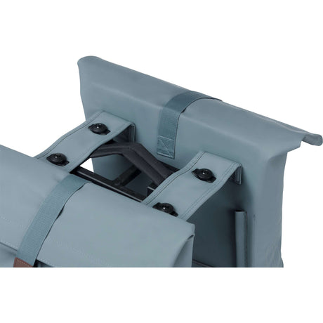 Basil dubbele fietstas city mik 28-32 liter - graphite blue
