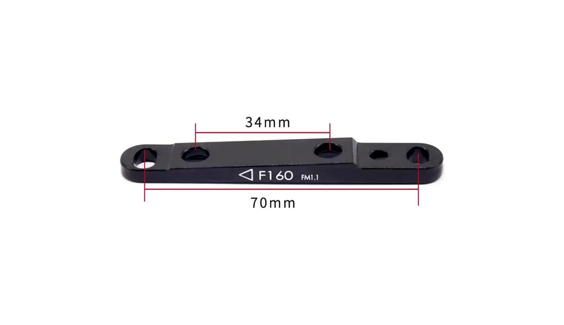 TRP MD-C610 spire remklauw mekanisk flatmount til sort sølv