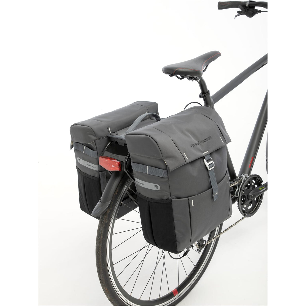 New Vigo Double bicycle bag sporty, water -repellent, black gray