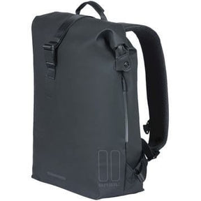 Basil SoHo MIK Side fietsschoudertas - zwart, waterdicht, PU, Nordlicht LED, 17l