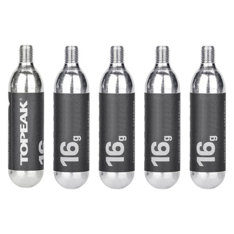 Topeak co2 cartridge 16g threated (5 pieces)
