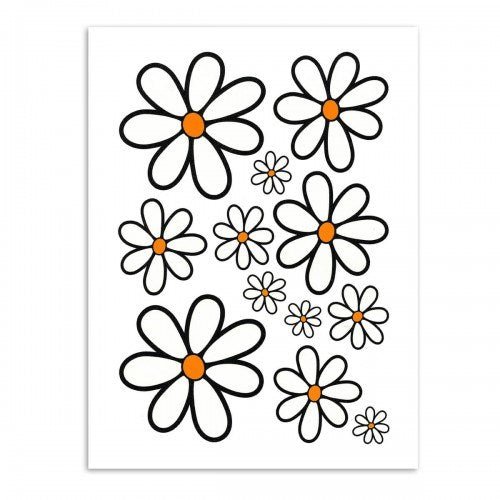 Transfer-set magrieten wit rood 94x24cm