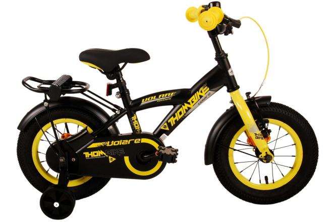 De Volore thombike Kanner Bike Jongen 12 Zoll schwaarz Giel