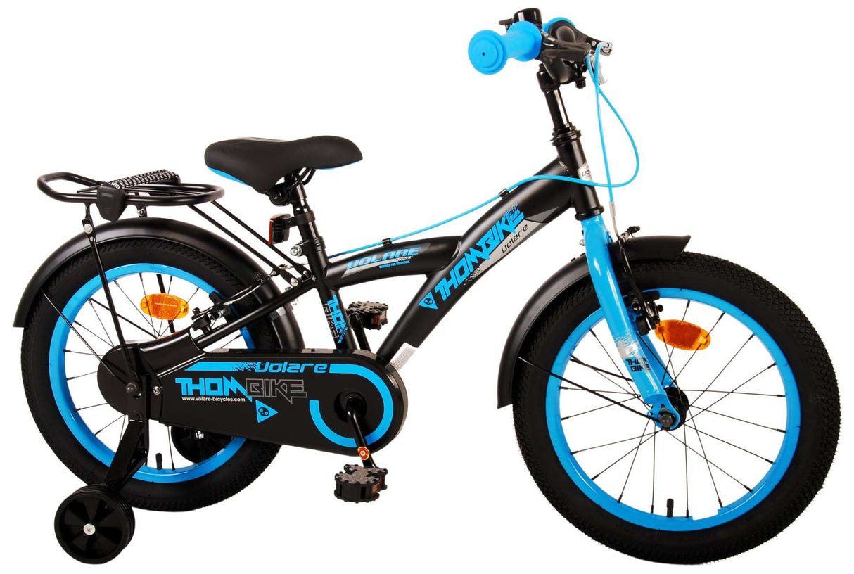 Volare Thombike Children's Bike - Boys - 16 tommer - Black Blue - To håndbremser