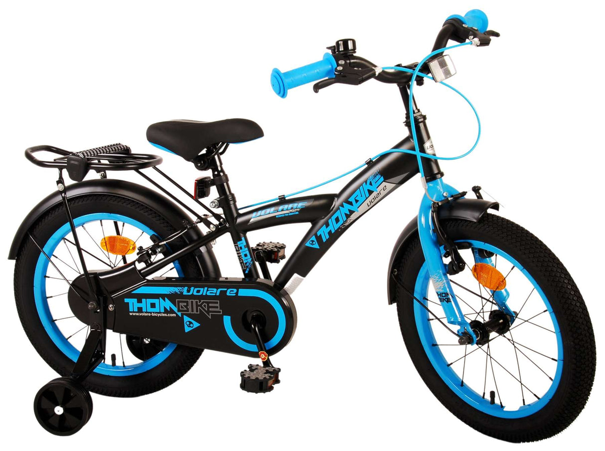 Volare Thombike Kinderfiets Jongens 16 inch Zwart Blauw Twee Handremmen