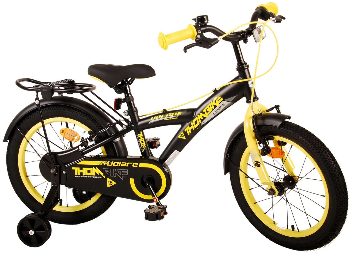 Volare Thombike Bike Children Bike Boys de 16 pulgadas Amarillo Negro Dos frenos de mano