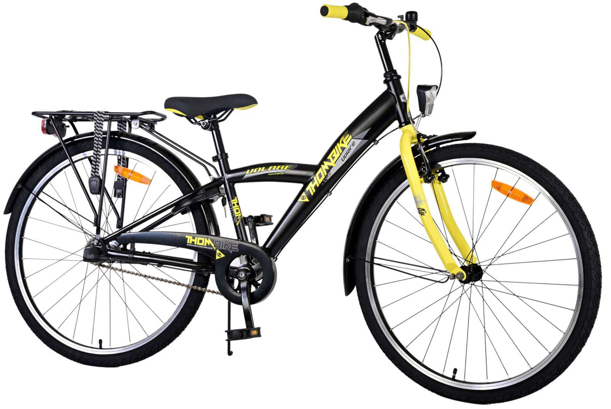 Volare Thombike Kinderbike Jungen 26 Zoll Black Yellow3 Zahnräder