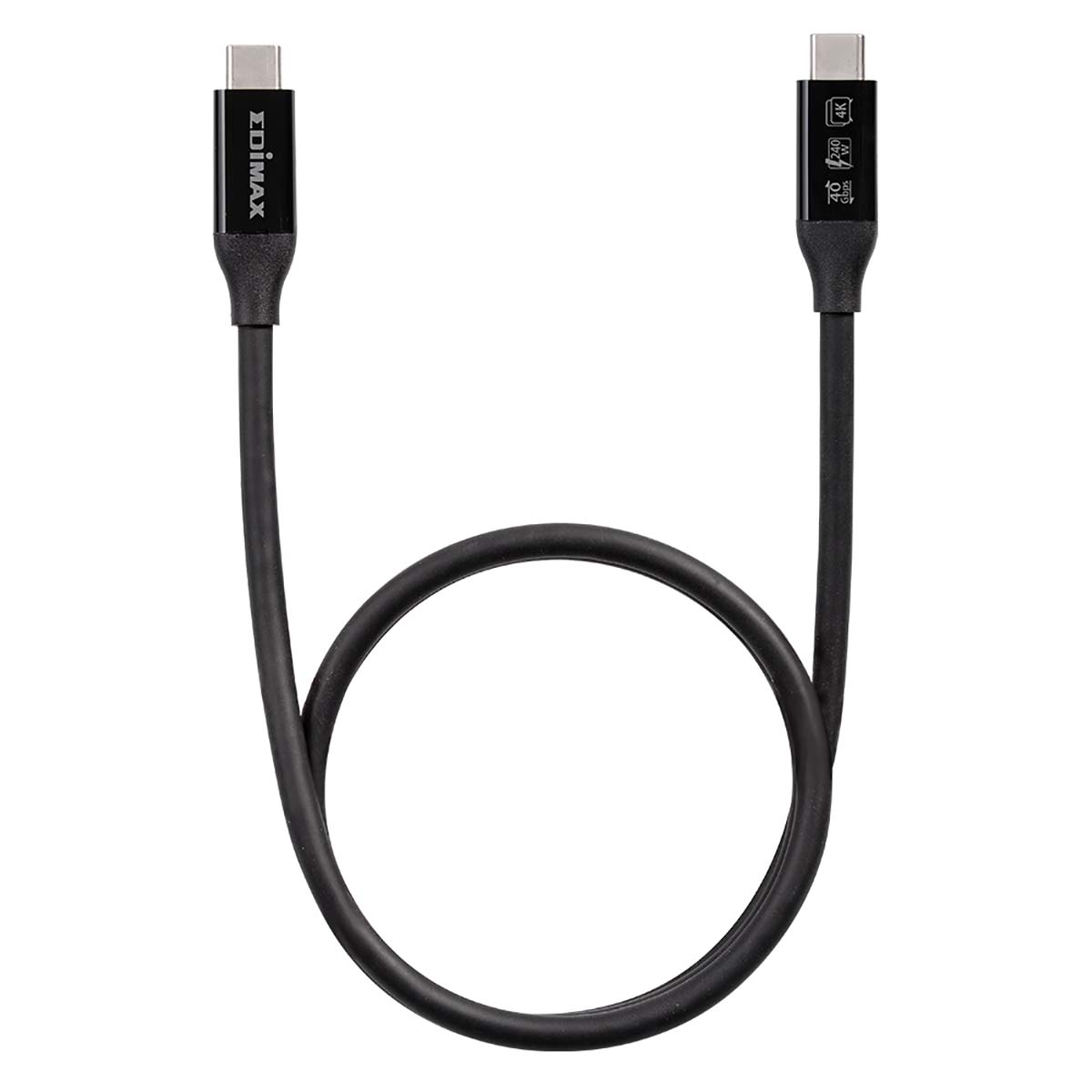Edimax usb4 thunderbolt3 cable, 40g, o.5meter, type c to type c - uc4-005tb