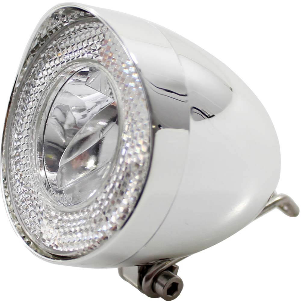 Union headlight UN-4930 Retro Dynamo 40 Lux Chrome