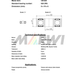 Marwi union kogellager cb-025 626 2rs - 6x19x6