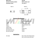Union kogellager cb-329 6000 llb 10x26x8 keramisch
