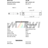 Marwi union kogellager cb-380 6807 llb 35x47x7 keramisch