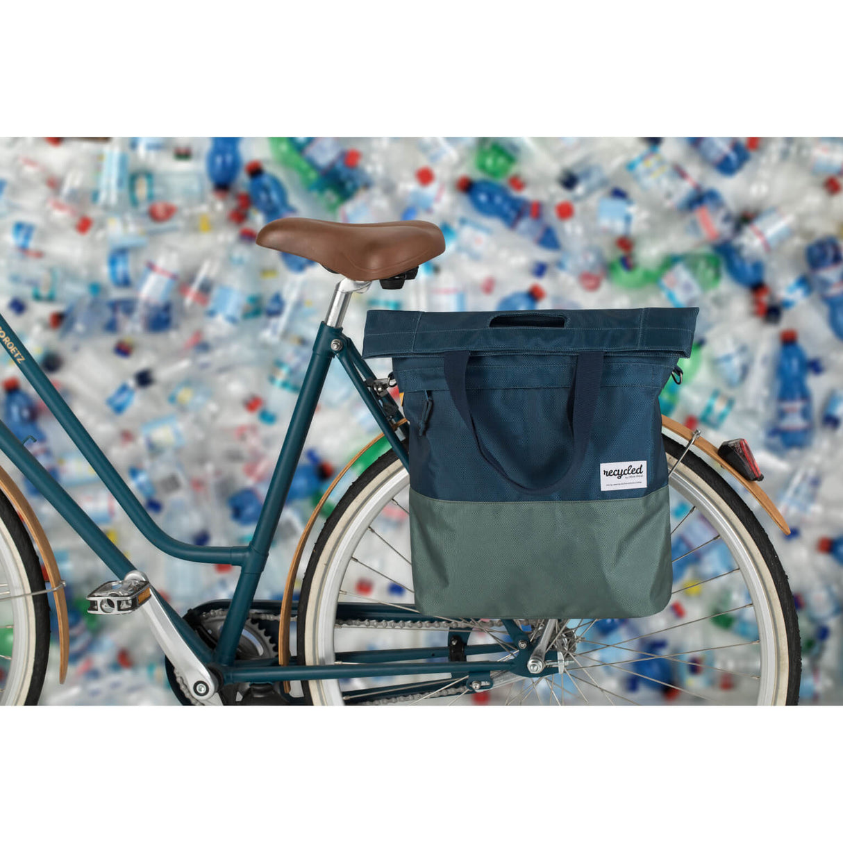 Urban Proof Bicycle Shopper Blauw-Groen 20l