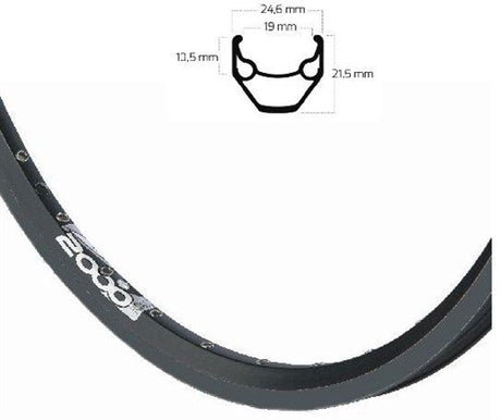 Ryde velg 28 inch 622 zac2000 zwart bus 13 36