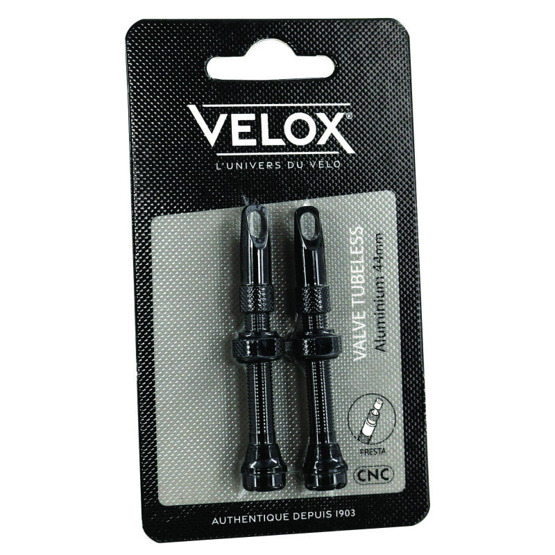 Velox Valiel Tubeless Presta 44mm Alumitum Black (2st)