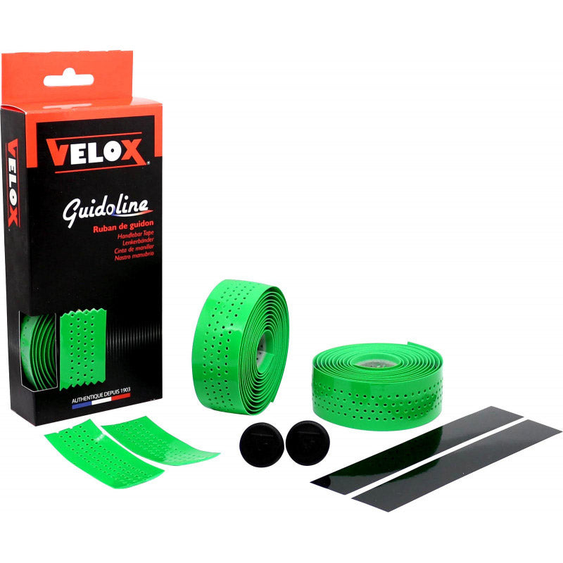 Velox Handlebar Gloss morbido perforato verde (2st)