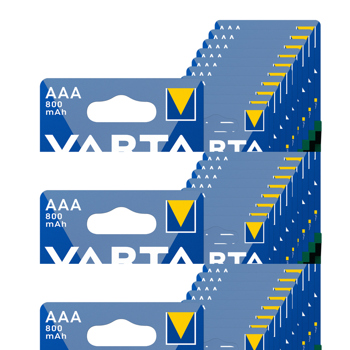 Varta aaa oplaadbare batterijen hr03 800mah (10 x 4 stuks)